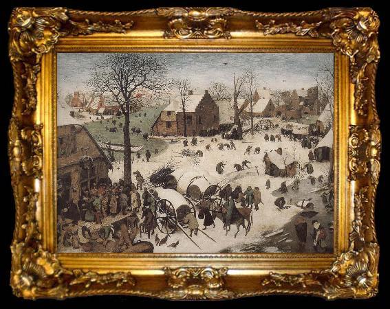 framed  Pieter Bruegel Household surveys of Bethlehem, ta009-2